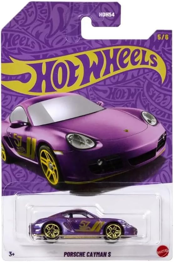 Hot Wheels Porsche Cayman S Purple- & Gold-Colored | HW 57th Anniversary